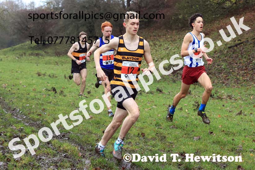 Mens under-17s 2023 NECAA Cross Country Relays, Thornley Hall Farm, Peterlee, County Durham. Photo: David T. Hewitson/Sports for All Pics